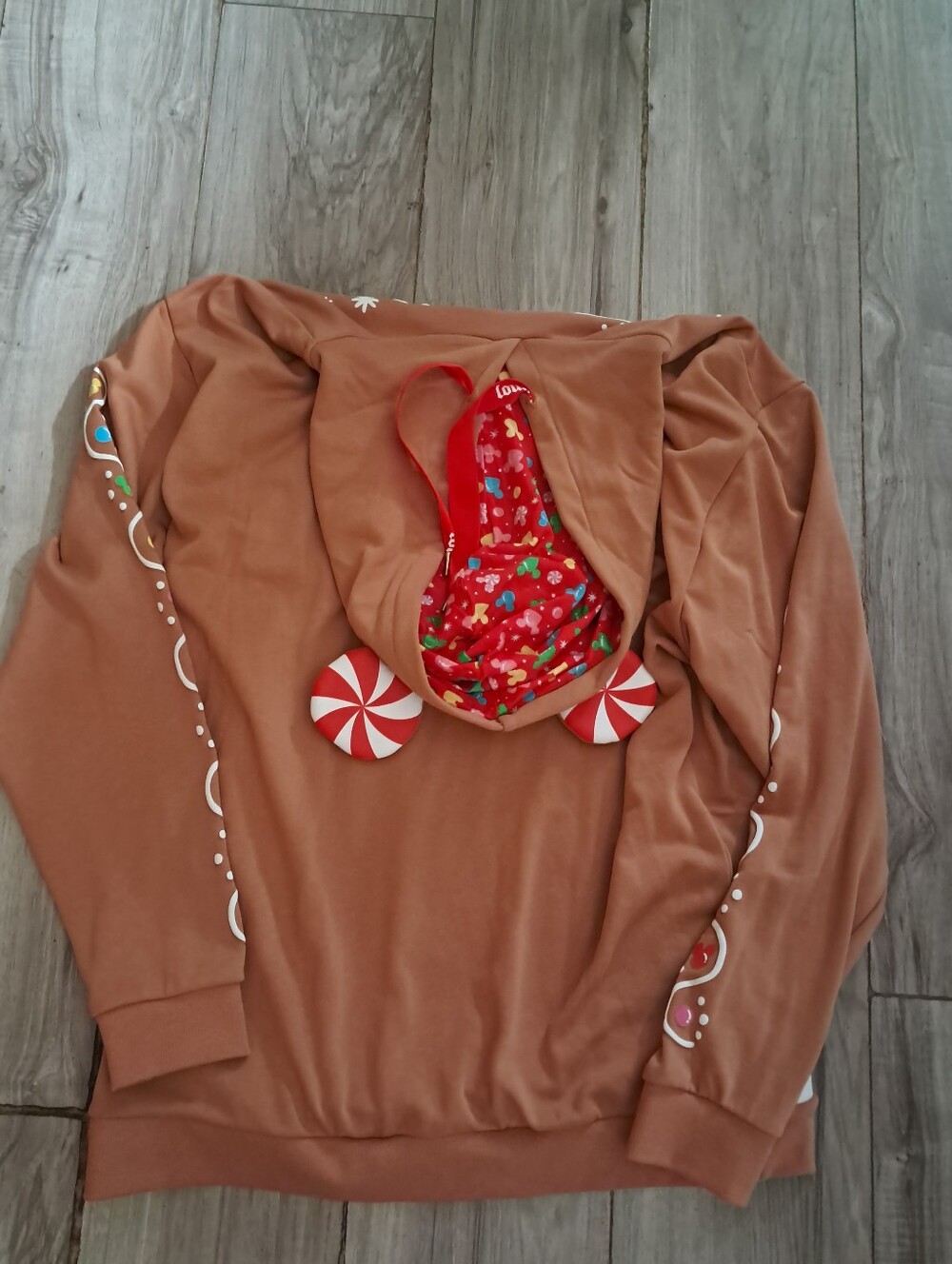 Disney Gingerbread Loungefly Hoodie L - Picture 2 of 3
